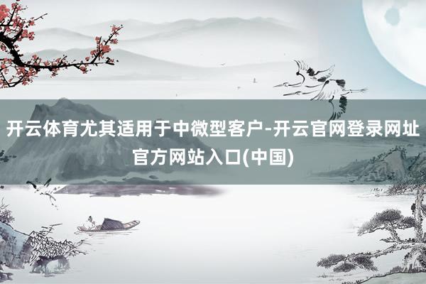 开云体育尤其适用于中微型客户-开云官网登录网址官方网站入口(中国)