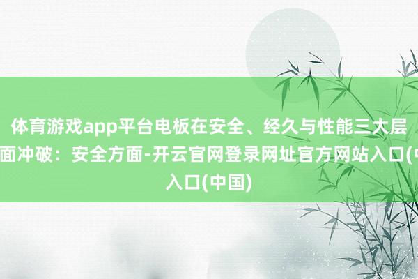 体育游戏app平台电板在安全、经久与性能三大层面全面冲破：安全方面-开云官网登录网址官方网站入口(中国)